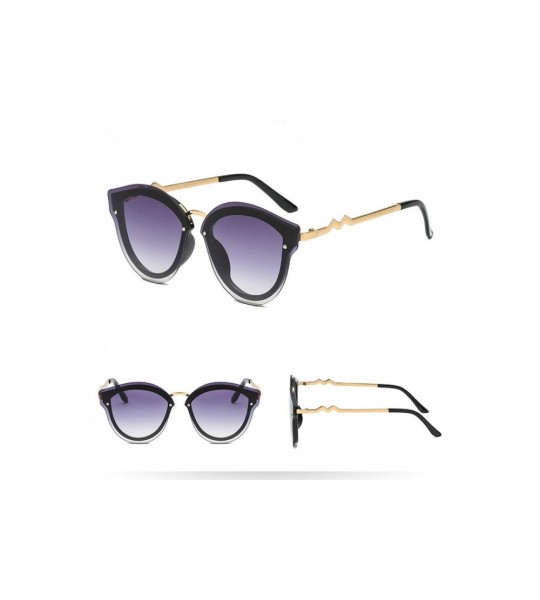 Cat Eye Fashion Irregular Oversized Sunglasses - F - CK18Q9TWYGA $18.03