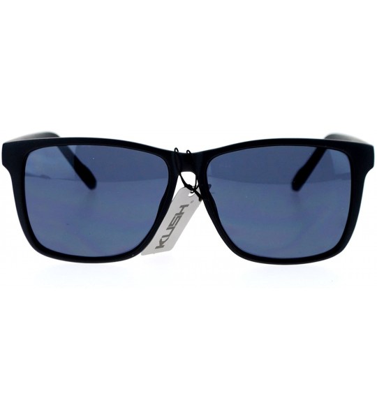 Oversized Marijuana Mens Thin Matte Plastic Oversize Rectangular Sunglasses - Red - CB11WI4ONDD $19.58