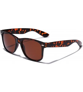 Rectangular Iconic Horn Rimmed Retro Classic Sunglasses - Tortoise - CZ12O281N9V $19.25