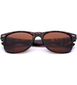 Rectangular Iconic Horn Rimmed Retro Classic Sunglasses - Tortoise - CZ12O281N9V $19.25