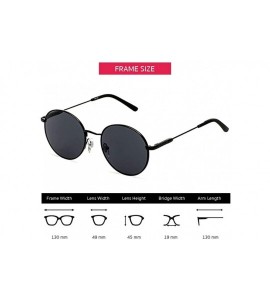 Round Classic Vintage Metal Round Unisex Sunglasses with UV400 Lens Perfect for Driving & Outdoors - CG190CSXZGC $65.73