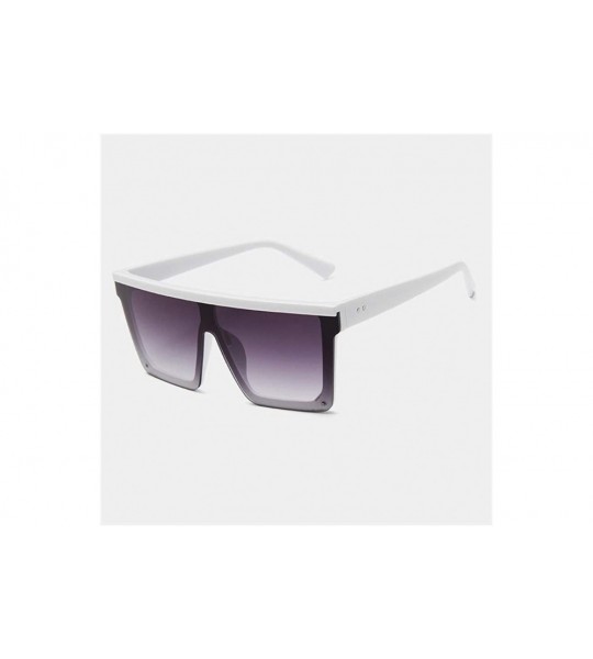 Square Square Oversized Sunglasses for Women and Men Driving Travel Glasses Trend Colorful Sunshade - CT19843UULQ $19.74