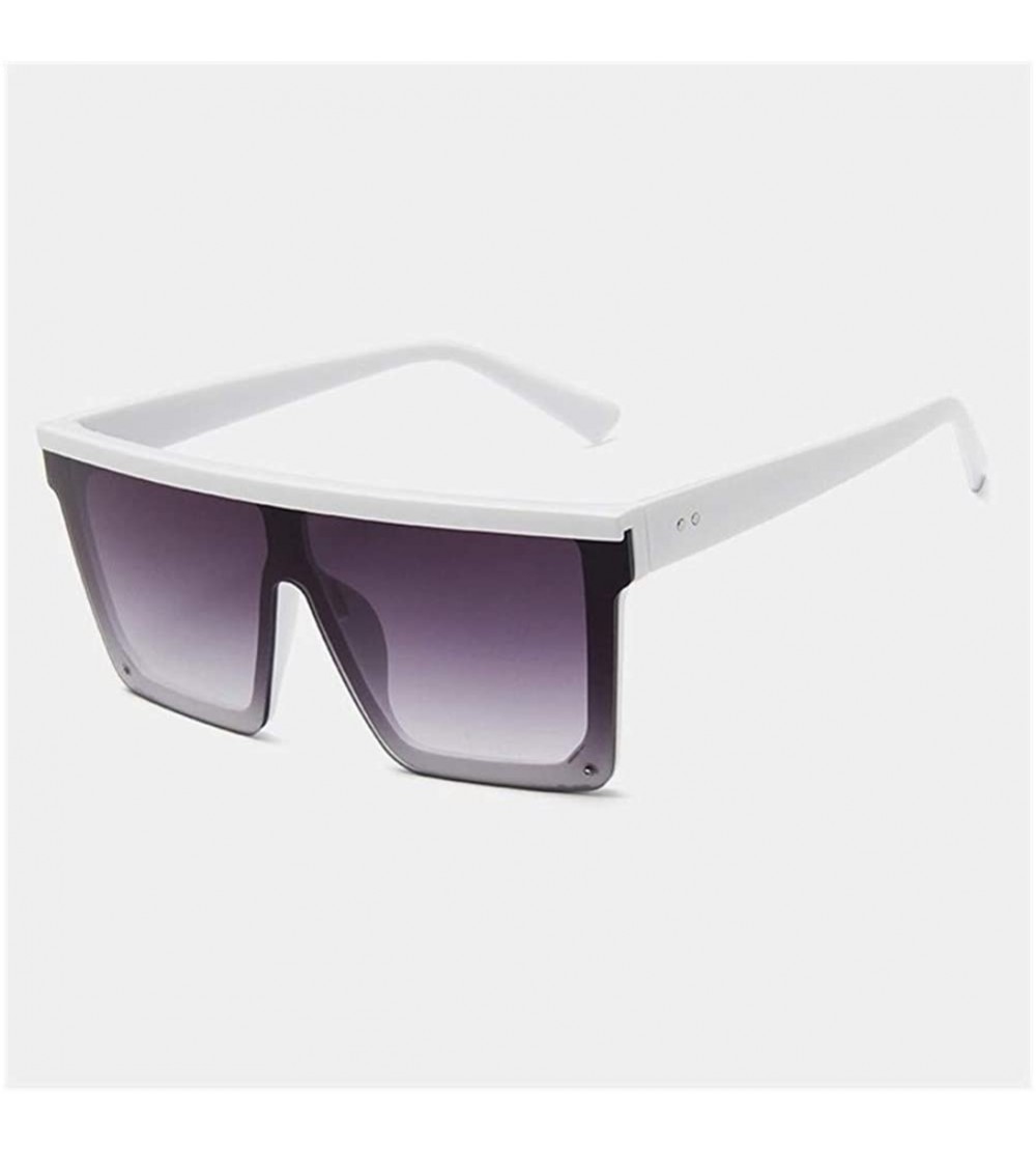 Square Square Oversized Sunglasses for Women and Men Driving Travel Glasses Trend Colorful Sunshade - CT19843UULQ $19.74