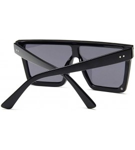 Square Square Oversized Sunglasses for Women and Men Driving Travel Glasses Trend Colorful Sunshade - CT19843UULQ $19.74