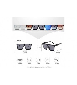 Square Square Oversized Sunglasses for Women and Men Driving Travel Glasses Trend Colorful Sunshade - CT19843UULQ $19.74