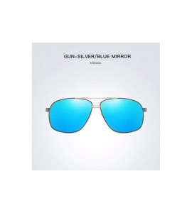 Aviator Men's metal sunglasses bicolor electroplated polarizing glasses - D - C418QQ2072E $60.91