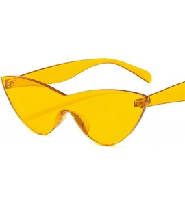 Cat Eye Women Vintage Cat Eye Sunglasses Lovely Sun Glasses For Ladies Cute Sexy Cool Retro Uv400 - Yellow - CQ198UO7MHG $18.21