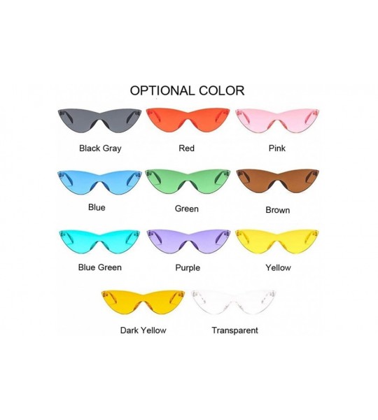 Cat Eye Women Vintage Cat Eye Sunglasses Lovely Sun Glasses For Ladies Cute Sexy Cool Retro Uv400 - Yellow - CQ198UO7MHG $18.21