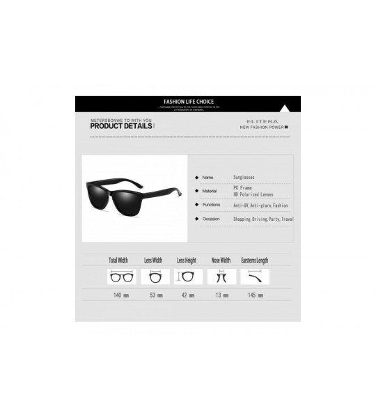 Square Polarized Sunglasses For Women Men Gradient Colors Designer UV Protection - Black&gray/Black&gray - CO19D6CGYHO $28.41