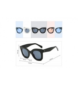 Oversized Women Fashion Round Cat Eye Oversized Designer Sunglasses - Peach - CX18I7T4ZR8 $18.58