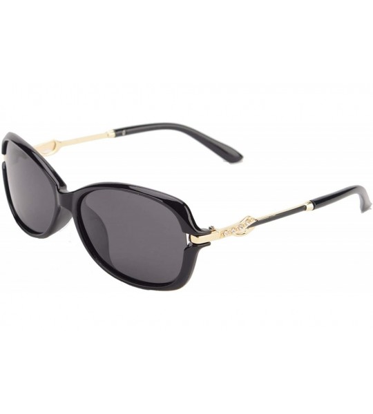 Wrap Rectangle Sunglasses Rhinestones - Wrap Around Narrow Pattern Eyewear Polarized UV Protection - CZ196T2YN7R $31.39