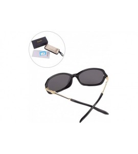 Wrap Rectangle Sunglasses Rhinestones - Wrap Around Narrow Pattern Eyewear Polarized UV Protection - CZ196T2YN7R $31.39