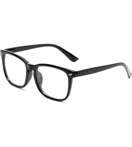 Aviator Non-Prescription Glasses for Women Men Clear Lens Square Frame Eyeglasses - Black - C518Z45WQYZ $19.04