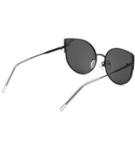 Cat Eye Cat Eye Color Lens Sunglasses Street Fashion Metal Frame Women Sunglasses Sun Protection Eyewear - C71976MNU2Q $22.73