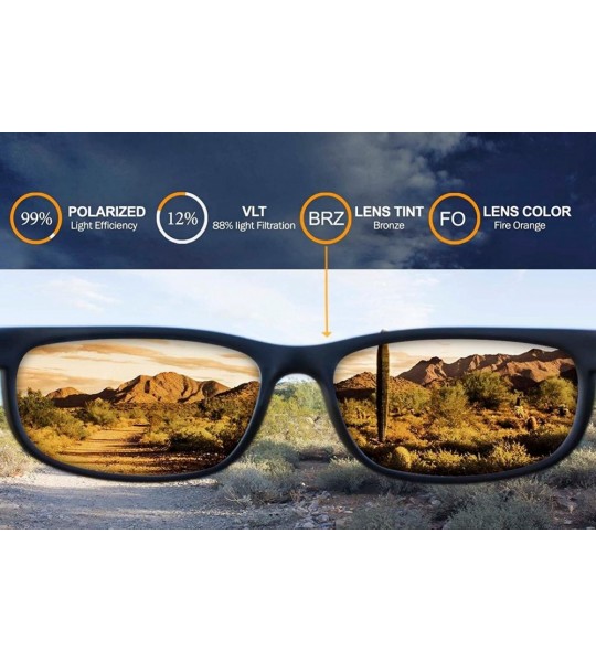 Sport Polarized Replacement Lenses for Spy Cooper Sunglasses - Multiple Options - Fire Orange Mirror - CN120YTIMIZ $60.60