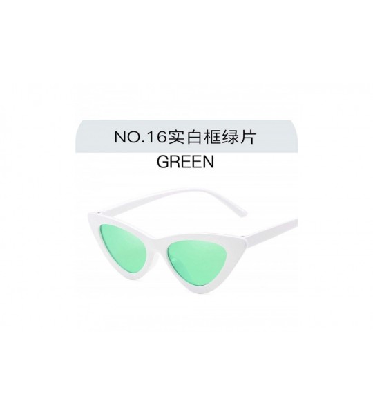 Semi-rimless Cute Sexy Cat Eye Sunglasses Women Metal Retro Small Vintage Female Classic Sun Glasses - 16 - C0198ZW5M6X $60.44