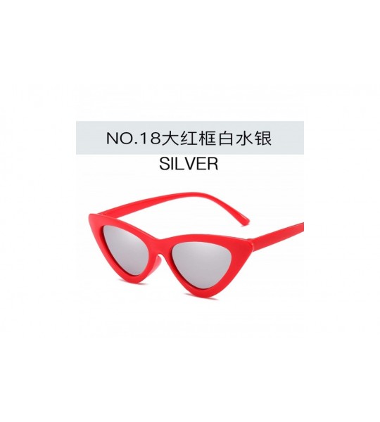 Semi-rimless Cute Sexy Cat Eye Sunglasses Women Metal Retro Small Vintage Female Classic Sun Glasses - 16 - C0198ZW5M6X $60.44