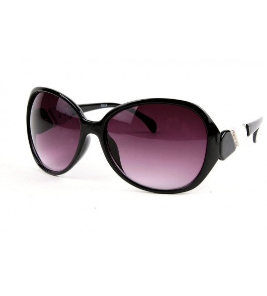 Oversized Women Fashion Design Oversized Sunglasses P2014 - Black Frame-gradient Smoke Lens - CC11E5C42AT $26.81