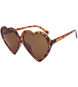 Oversized Women Fashion Oversized Heart Shaped Retro Sunglasses Cute Eyewear UV400 - CK1943SHUMX $17.48