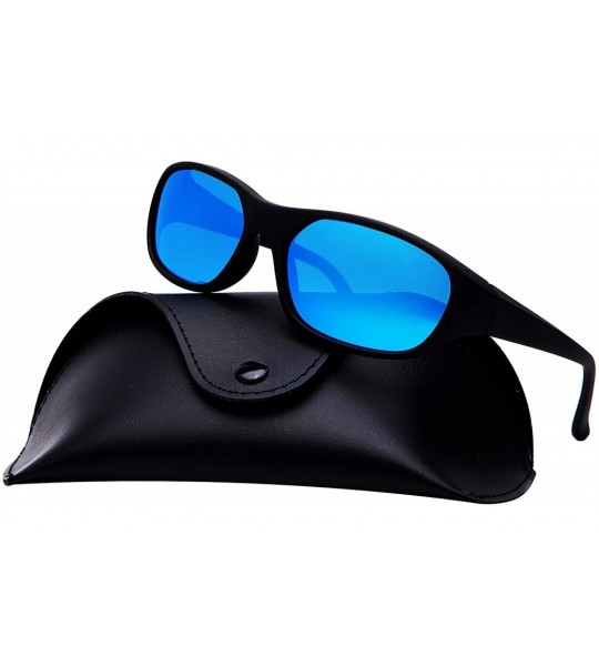 Sport Unisex Polarized Sports Rectangle UV400 Sunglasses For Cycling and Running - CB196HL3TOG $18.73