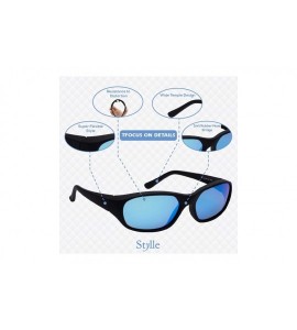 Sport Unisex Polarized Sports Rectangle UV400 Sunglasses For Cycling and Running - CB196HL3TOG $18.73