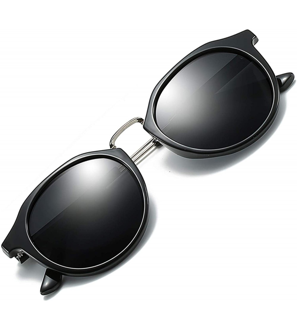 Aviator Retro Polarized Round Sunglasses for Men Women Vintage Designer Style UV400 Protection Lens - CX18ZZWNADL $24.87