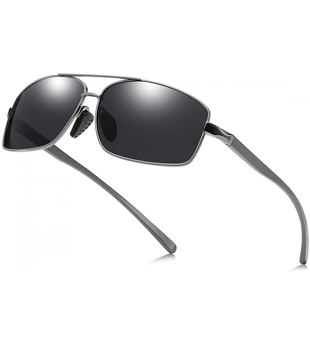 Sport Retro Men's Rectangular Driving Sports Polarized Sunglasses For Men Lightweight Frame 100% UV Protection - CO18UY5KU22 ...