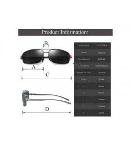 Sport Retro Men's Rectangular Driving Sports Polarized Sunglasses For Men Lightweight Frame 100% UV Protection - CO18UY5KU22 ...