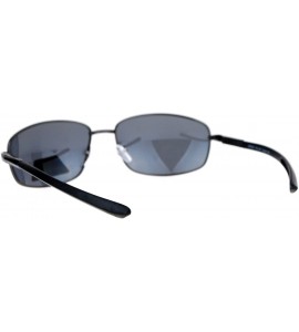 Sport Antiglare Polarized Lens Mens Metal Warp Sport Sunglasses - Gunmetal - CA12MF4OUQP $23.26