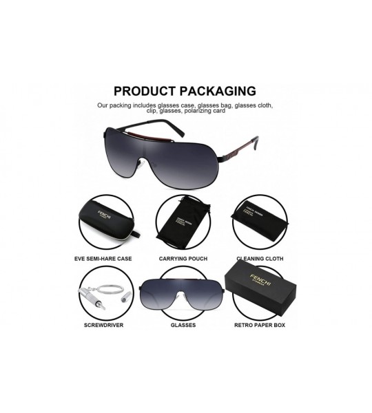 Shield A pair of goggles sunglasses shield trendy eyewear for sports UV400 - Black/Red - CH18AS8RUDX $30.29