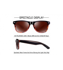 Round Sunglasses for Men Vintage Polarized Sun Glasses Fashion Shades WP1001 - Brown-leopard - CL18OM292T9 $17.54