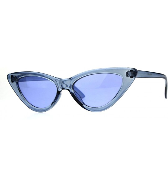 Cat Eye Womens Gothic Cat Eye Pop Color Funk Vintage Sunglasses - Blue - CL180ZXKH08 $20.47