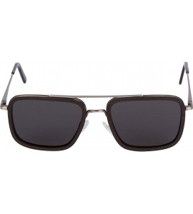 Wayfarer Brushed Gun Metal Wood Sunglasses with Ebony Rings - C619486OQES $74.81