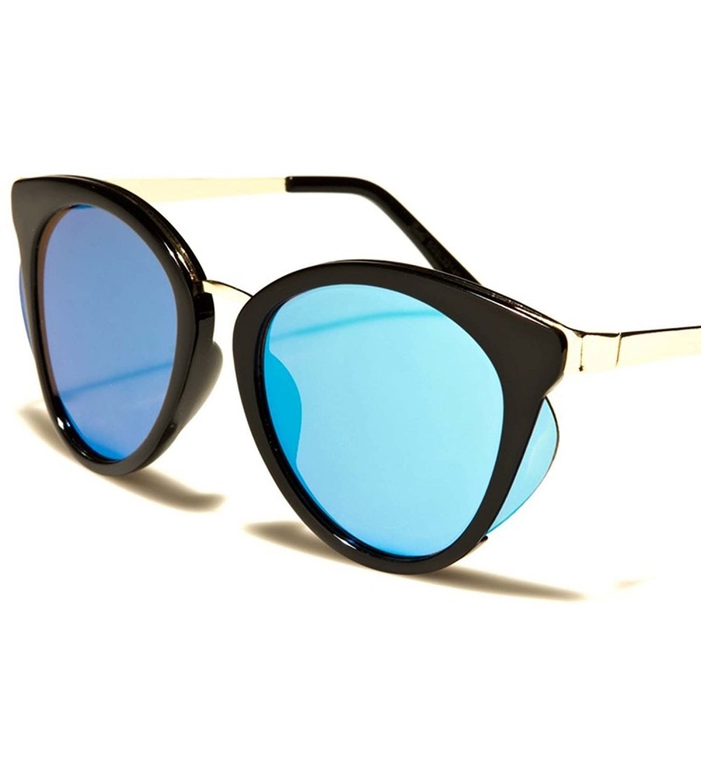 Cat Eye Stylish Design Contemporary Elegant Sexy Womens Cat Eye Sunglasses - Black / Blue - CB18ECEE3DW $23.87