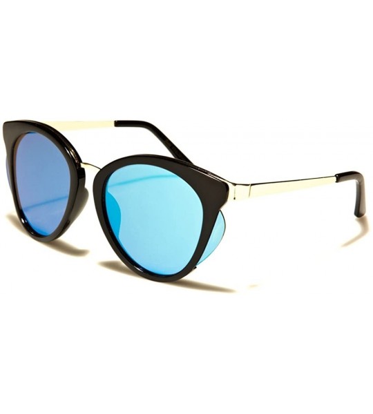 Cat Eye Stylish Design Contemporary Elegant Sexy Womens Cat Eye Sunglasses - Black / Blue - CB18ECEE3DW $23.87