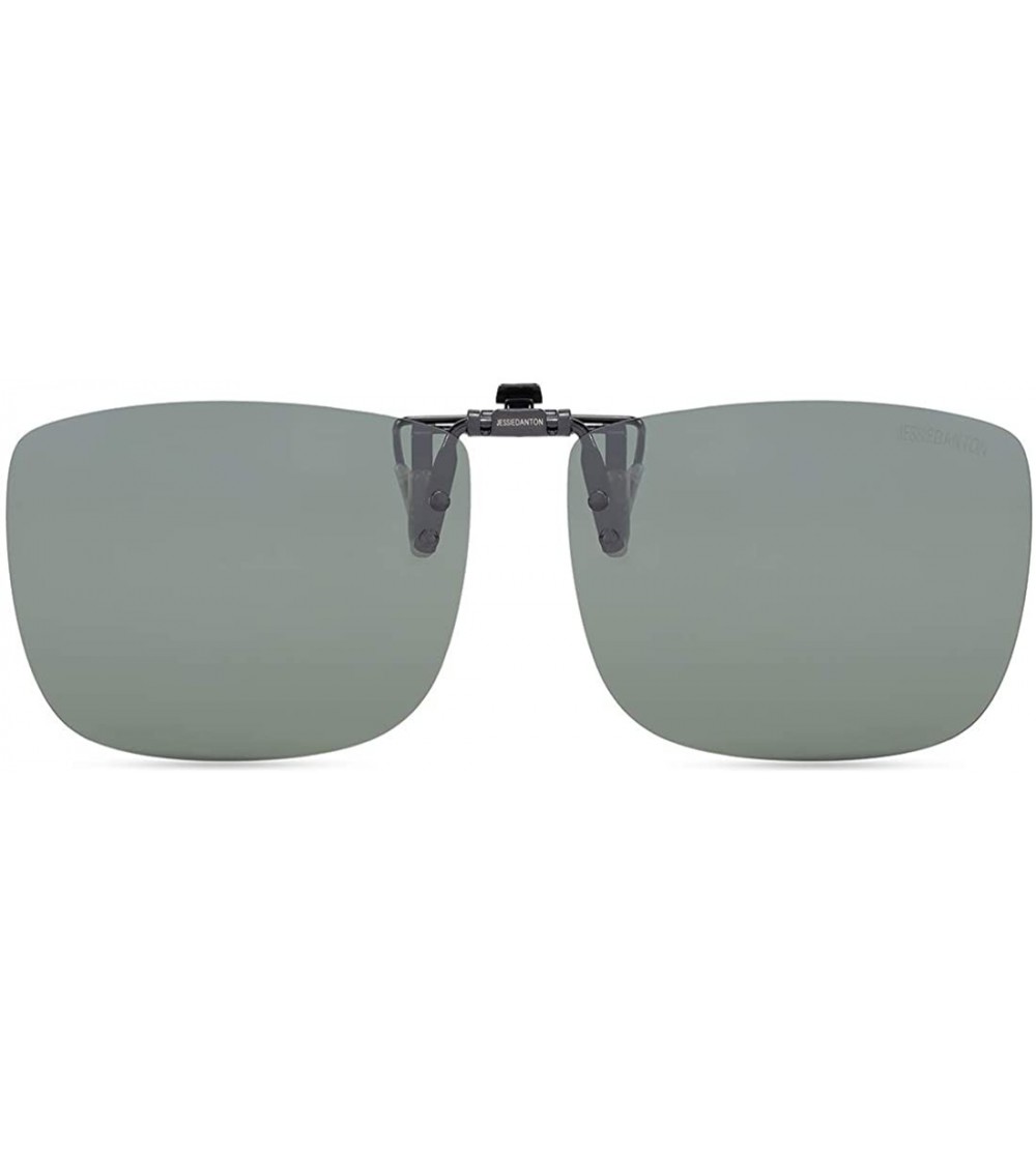 Shield Polarized Clip On Sunglasses Over Prescription Glasses for Men Women UV Protection - G15 Green - CH18QEE9O24 $21.51