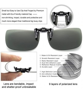 Shield Polarized Clip On Sunglasses Over Prescription Glasses for Men Women UV Protection - G15 Green - CH18QEE9O24 $21.51