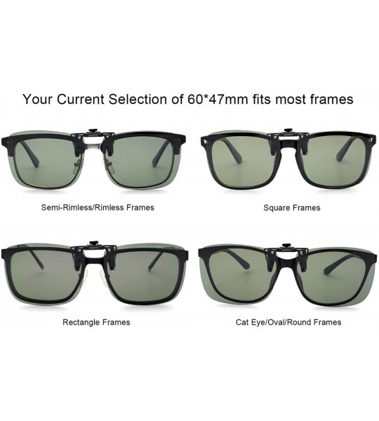 Shield Polarized Clip On Sunglasses Over Prescription Glasses for Men Women UV Protection - G15 Green - CH18QEE9O24 $21.51