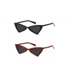 Rimless Cat eye Sunglasses for Women Men High Pointed Triangle Glasses - 2 Packs - CT189005OZZ $25.95