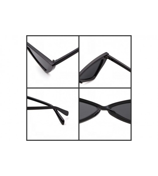 Rimless Cat eye Sunglasses for Women Men High Pointed Triangle Glasses - 2 Packs - CT189005OZZ $25.95