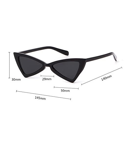 Rimless Cat eye Sunglasses for Women Men High Pointed Triangle Glasses - 2 Packs - CT189005OZZ $25.95