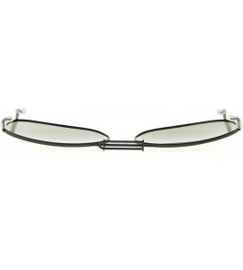 Rectangular Metal Frame Rim Polarized Lens Clip On Sunglasses 2 1/16"x1 3/8" - C89-g15 - C4197RHIZ3A $22.15