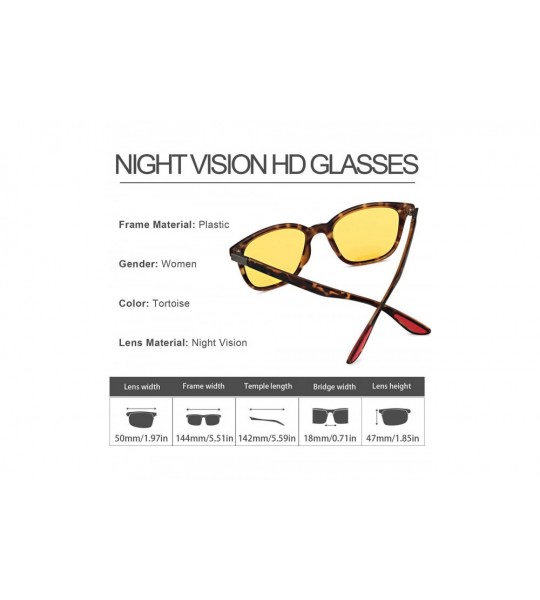 Oversized Oversized Night-Driving Glasses for Women-Polarized Yellow Lens Brighten Night-Vision for Nighttime/Rainy/Cloudy - ...