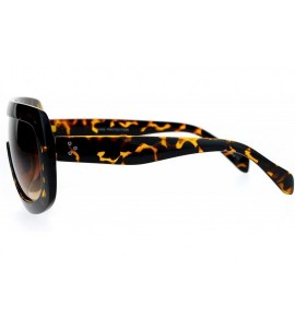 Oversized Futuristic Fashion Sunglasses Unisex Oversized Frame Shield Shades UV 400 - Tortoise - CZ186KTY2S4 $20.68