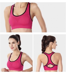 Sport Air Permeable Cooling Summer Sport Yoga Wireless Bra - B-red - CR18UKRRCAZ $22.82