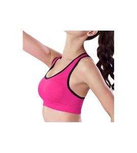 Sport Air Permeable Cooling Summer Sport Yoga Wireless Bra - B-red - CR18UKRRCAZ $22.82