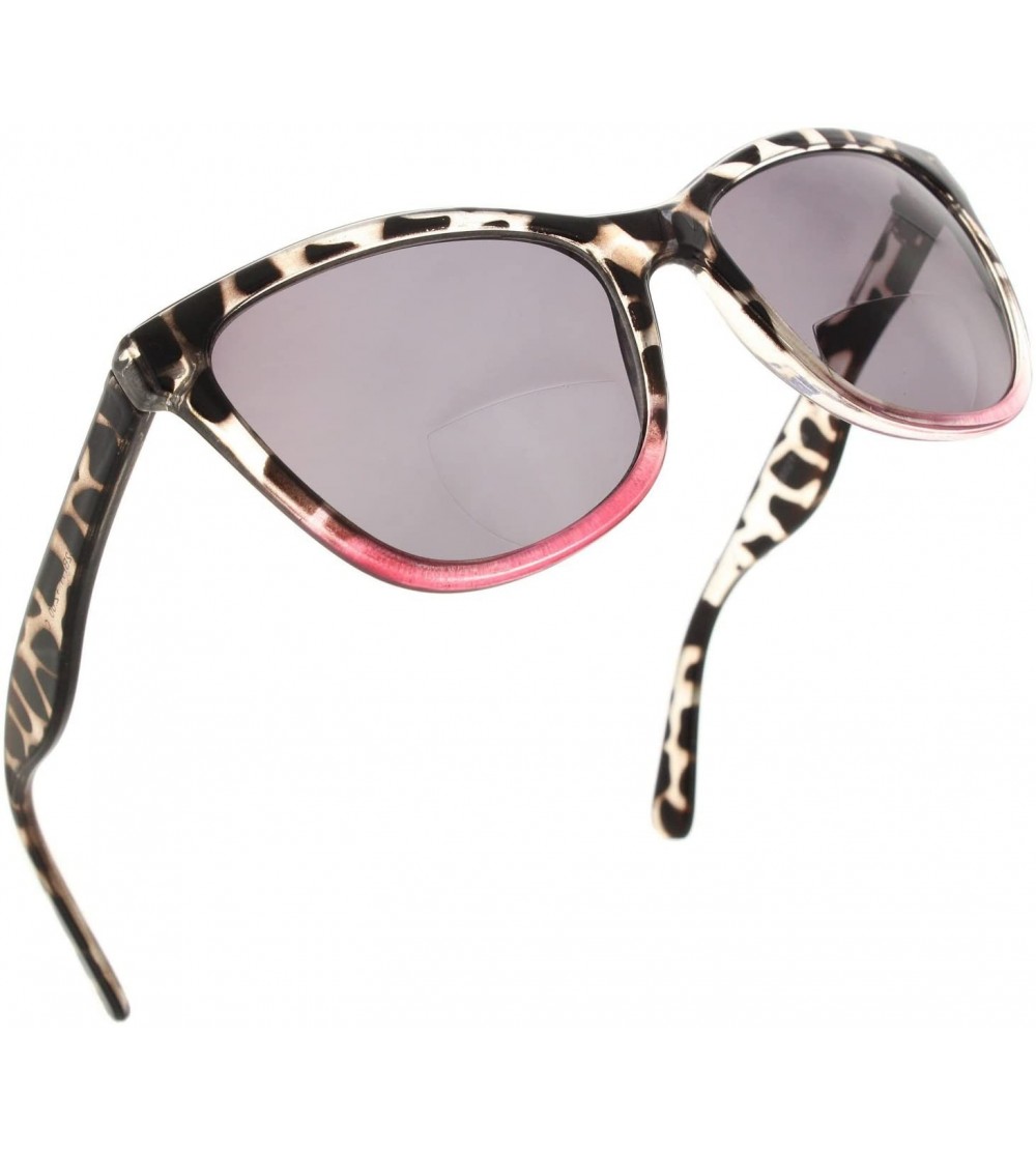 Aviator Cat Eye Bifocal Reading Sunglasses Readers for Women [Pink Leopard - 2.00] - Pink Leopard - C118CQRL6WO $35.29