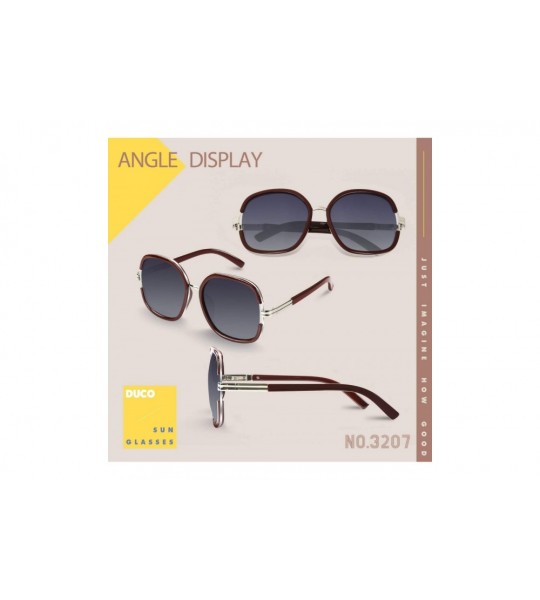 Goggle Women Shades Classic Oversized Polarized Sunglasses 100% UV Protection Eyewear Glasses DC3207 - CI196QQ3TQ9 $31.96