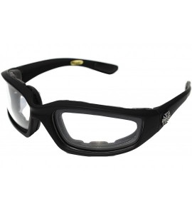 Oversized NEW MENS MOTORCYCLE PADDED SUNGLASSES - Black/Clear Lens - CH11EHEBORP $18.72