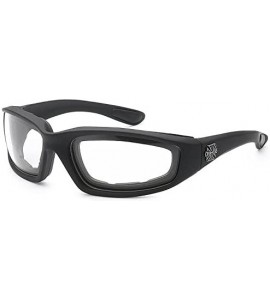 Oversized NEW MENS MOTORCYCLE PADDED SUNGLASSES - Black/Clear Lens - CH11EHEBORP $18.72